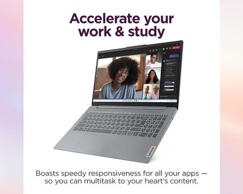 Lenovo IdeaPad3i 15.6" FHD Laptop, Intel Core i3-1135G4 CPU, 8GB DDR4 | 128GB SSD | Windows 11 | Portable | Wi-Fi AC | SD Card Reader | Long Battery Life | for Business & Students (Renewed) in Saudi Arabia