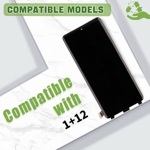 New AMOLED Display Compatible with Oneplus 12 1+12 PJD110, CPH2573, CPH2581, CPH2583 Touch Screen Digitizer Assembly Replacement with Upgraded Repair Tools Kit-Black in Saudi Arabia