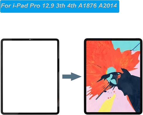 Touch Screen Front Glass (Without LCD Display) Compatible with iPad Pro 12.9 3th 4th A1876 A2014 A1983 A1895 A2069 A2232 A2233 A2229 12.9 inch with Tools in Saudi Arabia