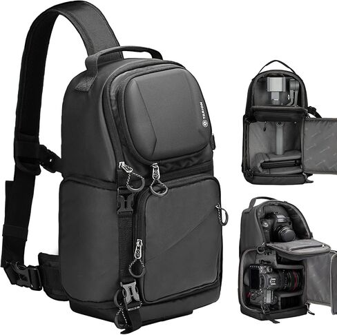 TARION Camera Backpack Waterproof Bag - 12.5L Slim DSLR Backpack with 14'' Laptop Compartment Rain Cover Slim Photography Bag for Men Women Photographers for DSLR SLR Lens Black TRL in Kuwait
