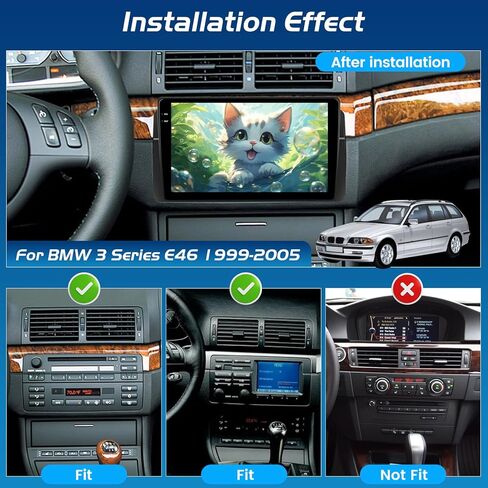 [4+64G] راديو سيارة NHOPEEW لسيارة BMW 3 Series E46 1999-2005 مع Carplay اللاسلكي وAndroid Auto - شاشة لمس 9 بوصة ستيريو Android للسيارة - GPS / WiFi / EQ Audio / SWC / Mirror Link + كاميرا احتياطية AHD in Saudi Arabia