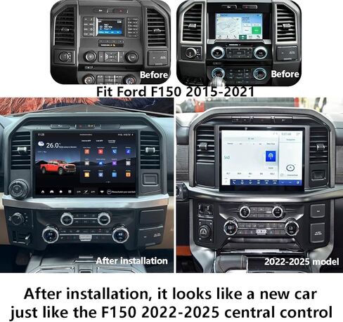 ترقية راديو السيارة لسيارة Ford F150 2015-2021 راديو السيارة Android 14 استبدال ستيريو 13.1 بوصة شاشة تعمل باللمس 8 النواة وحدة المعالجة المركزية Tesla نمط الشاشة العمودية مع Carplay اللاسلكي وAndroid Auto (13.1 بوصة 6 جيجابايت + 64 جيجابايت) in Saudi Arabia