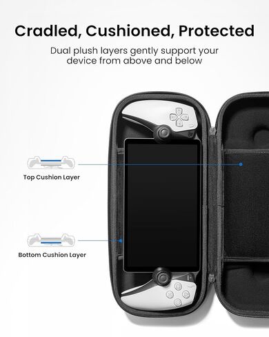 tomtoc Slim case for PS Portal Remote Player, Military Grade Protection | Odorless Felt Hard Shell Protective Travel Bag for Charging Cable & Accessories, Portable Storage Pouch for Daily Use in Saudi Arabia