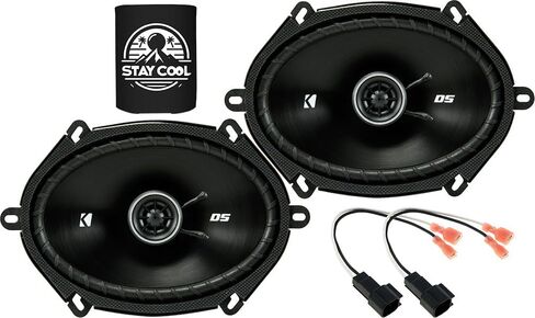 مكبرات صوت KICKER مقاس 6 × 8 بوصة لمجموعة ترقية Ford Edge 2011-2014 - زوج من سلسلة DS مع حزام، مكبر صوت محوري للسيارة الأمامي أو الخلفي DSC680، 43DSC6804 in Kuwait