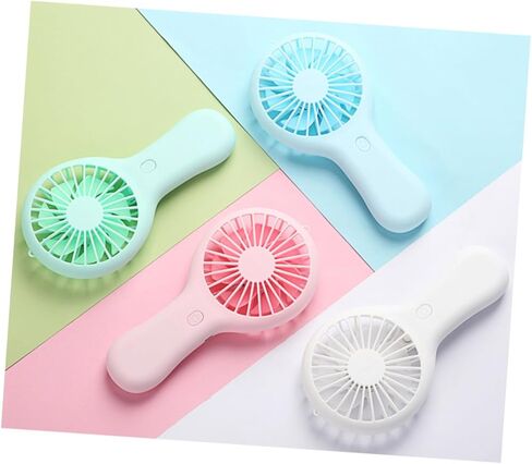 مروحة USB صغيرة محمولة مع إعدادات 3 سرعات، مروحة تبريد صيفية قابلة لإعادة الشحن للمنزل والمكتب والسفر، تصميم مضغوط وردي in Kuwait