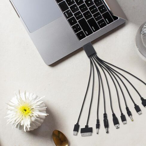 كابلات USB 10 في 1، شاحن هاتف خلوي عالمي إلى متعدد التوصيل، كابل شحن عالمي متعدد سلك شحن مع 10 منافذ للهواتف المحمولة ومكبر صوت MP3 MP4 in Saudi Arabia