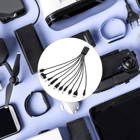 كابلات USB 10 في 1، شاحن هاتف خلوي عالمي إلى متعدد التوصيل، كابل شحن عالمي متعدد سلك شحن مع 10 منافذ للهواتف المحمولة ومكبر صوت MP3 MP4 in Saudi Arabia