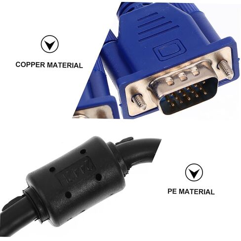 قطعتان من كابل VGA إلى VGA لأجهزة الكمبيوتر المحمول وجهاز العرض لإعداد شاشة مزدوجة لعرض الفيديو عالي الوضوح in Kuwait