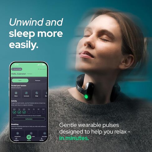 Pulsetto FIT Wellness Wearable with Vagus Nerve Support – Patented Neuro Technology for Relaxation, Stress Balance, Focus, and Restful Sleep in Saudi Arabia
