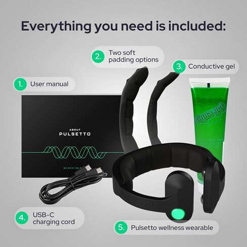 Pulsetto FIT Wellness Wearable with Vagus Nerve Support – Patented Neuro Technology for Relaxation, Stress Balance, Focus, and Restful Sleep in Saudi Arabia