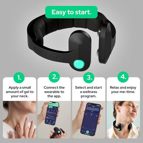Pulsetto FIT Wellness Wearable with Vagus Nerve Support – Patented Neuro Technology for Relaxation, Stress Balance, Focus, and Restful Sleep in Saudi Arabia