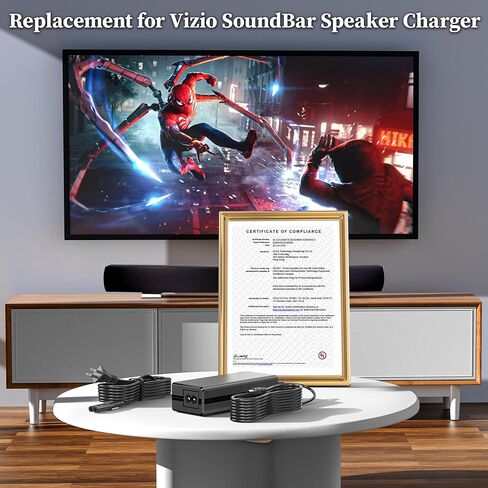 24V Charger for Vizio Soundbar AC Adapter for Vizio VSB200 VSB205 VSB206 VSB207 VSB210 VSB210WS VHT215 VHT510 Soundbar Power Supply Cord P/N for 90012422801 S065BP2400250 SB4021-MA1 Speaker in Saudi Arabia