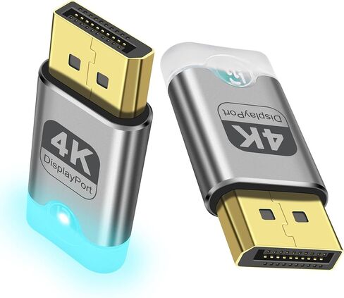 XMSJSIY 4K DP Dummy Plug DisplayPort Display EDID Emulator Headless Ghost with LED Light Virtual Display Adapter Supports 3840x2160@60Hz for Remote PC Desktop - 2PCS in Saudi Arabia