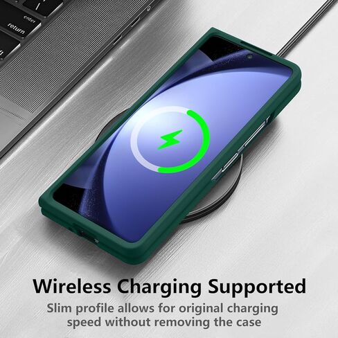 حافظة لهاتف Galaxy Z Flip 4، حافظة من البولي كربونات غير اللامعة للنساء والرجال والبنات والأولاد، حماية من السقوط، غطاء نحيف ورفيع مضاد للصدمات لهاتف Galaxy Z Flip 4، أخضر عميق 10.16 in Kuwait