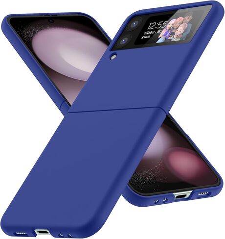 حافظة لهاتف Galaxy Z Flip 4، حافظة من البولي كربونات غير اللامعة للنساء والرجال والبنات والأولاد، حماية من السقوط، غطاء نحيف ورفيع مضاد للصدمات لهاتف Galaxy Z Flip 4، أخضر عميق 10.16 in Kuwait