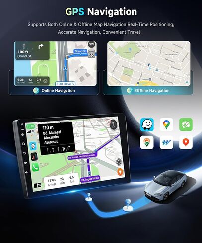 for Honda Accord 7th 2003-2007 Car Stereo Radio 10.1 Inch IPS Touchscreen Wireless Carplay/Android Auto DSP WiFi GPS Android 15 FM/RDS SWC Camera 2GB+64GB in Saudi Arabia