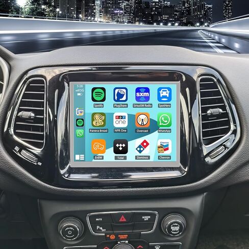 راديو ستيريو للسيارة 8.4 بوصة Android 14 Double Din لسيارة Jeep Compass 2018 2019 2020 2021 Wireless CarPlay & Android Auto Bluetooth Touchscreen Head Unit، GPS Navigation Mirror Link Backup Camera FM DSP SWC in Kuwait