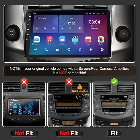 [4+64G] Android 13 Car Stereo with Wireless Apple Carplay & Android Auto for Toyota Rav4 2006-2012 9" Touchscreen Radio Upgrade with AHD Camera,GPS Navigation,SWC,WiFi,FM,Bluetooth in Kuwait