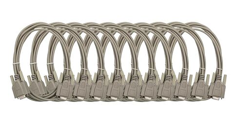 MICRO CONNECTORS 10 ft. Null Modem Serial (DB9 Female to Female) Cable Gray 10-Pack (M02-233-10P) in Saudi Arabia