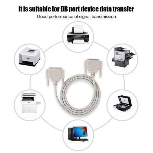 كابل تسلسلي DB25، كابل تمديد 25 دبوس ذكر إلى أنثى بطول 1.5 متر، مع موصل مطلي للطابعة والماسح الضوئي لجهاز POS in Kuwait