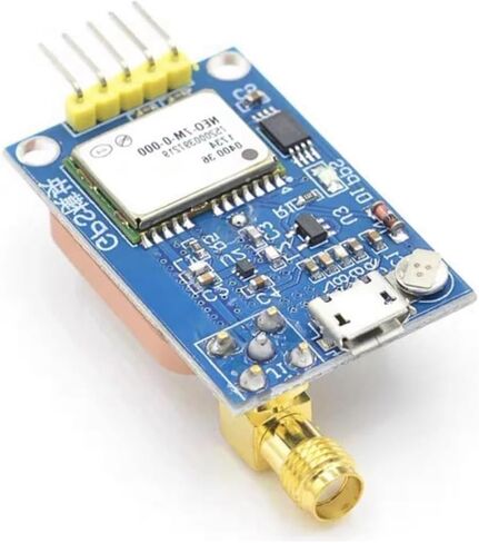 2 Packs Compatible with NEO-7M GPS Module with SMA Antenna Interface, 3.3V/5V TTL for Arduino/STM32/C51, 51 MCU Code Included (Replaces NEO-6M) in Saudi Arabia
