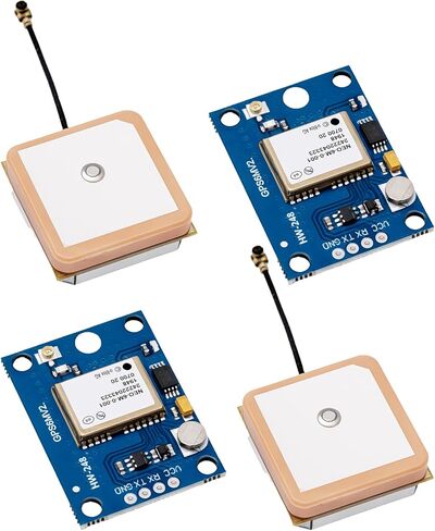 2-Pack GY-NEO6MV2 NEO-6M وحدة التحكم في الطيران GPS 3V-5V مع هوائي سيراميك فائق لـ Arduino EEPROM APM 2.5 in Saudi Arabia