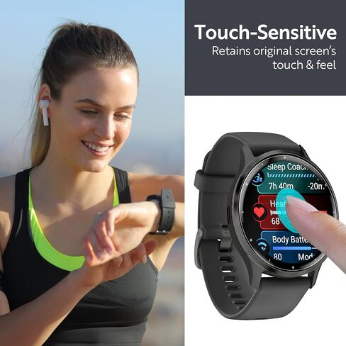 مجموعة من 6 قطع من ArmorSuit لجهاز Garmin Venu 4 (41 ملم) واقي شاشة مضاد للتوهج MilitaryShield Matte Film - صنع في الولايات المتحدة الأمريكية in Kuwait