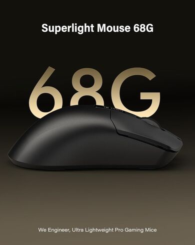 ماوس الألعاب اللاسلكي G59، مستشعر PAW3950، 30,000 نقطة في البوصة، معدل الاقتراع 8000 هرتز، أزرار قابلة للبرمجة، ماوس الرياضات الإلكترونية خفيف الوزن ثلاثي الوضع RGB 68 جرام للكمبيوتر الشخصي/الكمبيوتر المحمول/Mac in Kuwait
