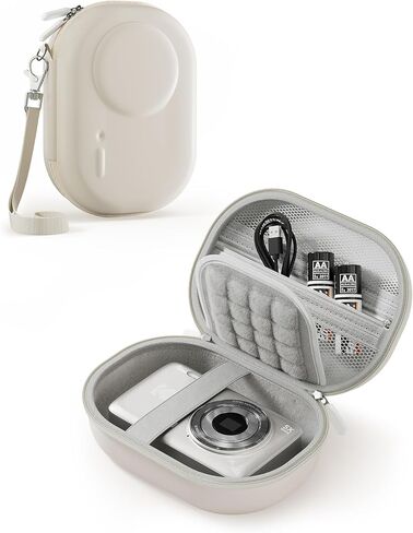 حافظة كاميرا رقمية صغيرة من ProCase متوافقة مع KODAK PIXPRO FZ55/FZ45/C1 Zoom/CAMKORY/Lecran، حقيبة حمل متينة ومدمجة لطيفة للسفر - بيج in Kuwait