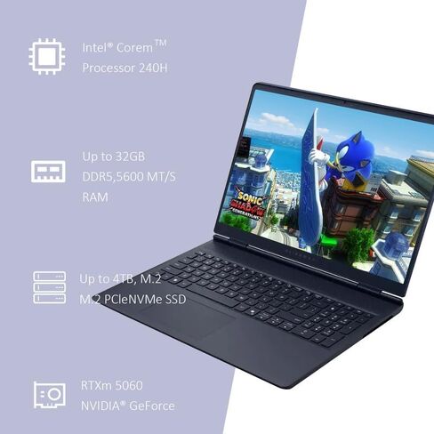 الكمبيوتر المحمول Alienware 16 Aurora للألعاب، شاشة AC16250 مقاس 16 بوصة WQXGA • 120 هرتز • Intel 10-Core 7 240H • ذاكرة الوصول العشوائي DDR5 سعة 32 جيجابايت • SSD 1 تيرابايت • NVIDIA GeForce RTX 5060 8 جيجابايت • لوحة مفاتيح بإضاءة خلفية • Wi-Fi 7 • Win  in Saudi Arabia