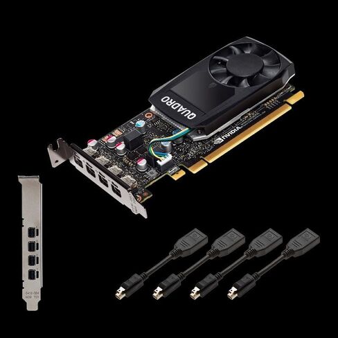 Lenovo PNY Nvidia Quadro P600 2GB GDDR5 4-Port Mini-DisplayPort Graphics Card is Compatible with Mini Tower Form Factor Machines(Renewed) in Kuwait