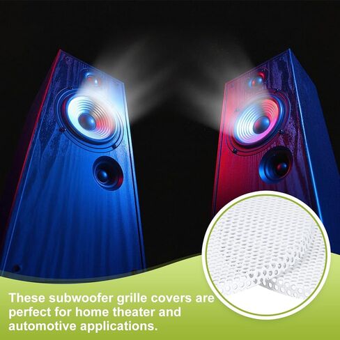 MECCANIXITY Universal 6 Inch Speaker Grills Cover Without Frame, White Metal Speaker Grills Mesh Subwoofer Mesh Cover Guard Protector for Car Home Audio in Saudi Arabia