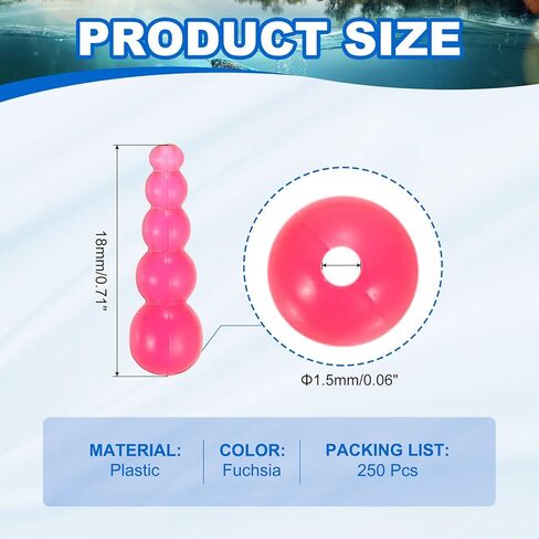 PATIKIL Stacked Fishing Beads, Plastic Fishing Bead Trout Beads Tackle Trout Walleye Spinner Rig Lure Making Supplies in Kuwait