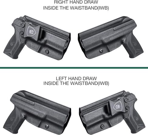 Ruger Security 9 Holster, IWB Kydex Holster Fit: Ruger Security 9 / Security 9 Compact Pistol, Inside Waistband Concealed Appendix Carry Holster, Adj. Cant & Posi-Click Retention in Saudi Arabia