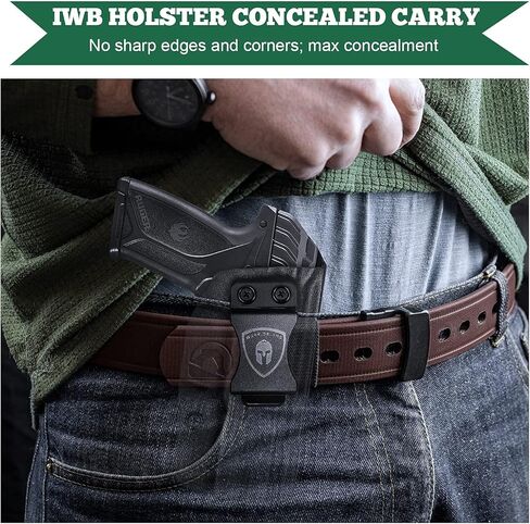 Ruger Security 9 Holster, IWB Kydex Holster Fit: Ruger Security 9 / Security 9 Compact Pistol, Inside Waistband Concealed Appendix Carry Holster, Adj. Cant & Posi-Click Retention in Saudi Arabia