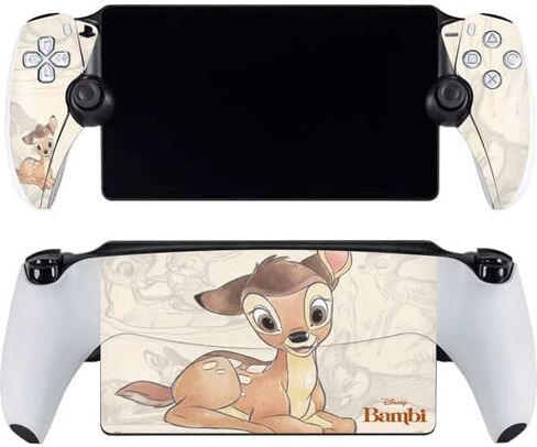 ملصق Skinit المخصص للألعاب متوافق مع PlayStation Portal Remote Player - تصميم نمط شخصية ديزني بامبي ثامبر مرخص رسميًا in Kuwait
