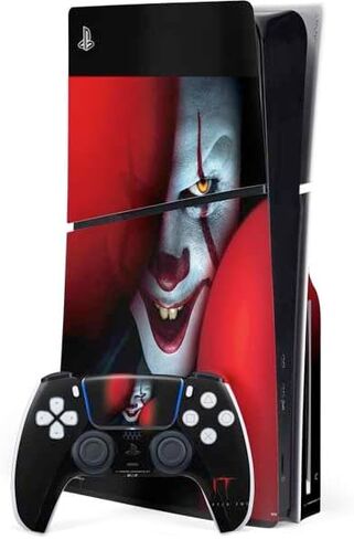 ملصق Skinit المخصص للألعاب متوافق مع حزمة أقراص PS5 النحيفة - تصميم Warner Bros IT Volume 2 It Chapter 2 المرخص رسميًا in Saudi Arabia