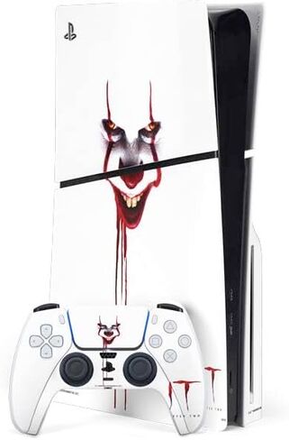 ملصق Skinit المخصص للألعاب متوافق مع حزمة أقراص PS5 النحيفة - تصميم Warner Bros IT Volume 2 It Chapter 2 المرخص رسميًا in Saudi Arabia