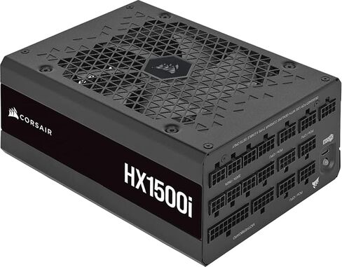 مصدر طاقة رقمي ATX معياري بالكامل HX1500i من Corsair (ثلاثة موصلات EPS12V، مروحة تحمل ديناميكية سائلة 140 مم، وضع صفر دورة في الدقيقة، كفاءة 80 بلس البلاتينية) أسود in Kuwait