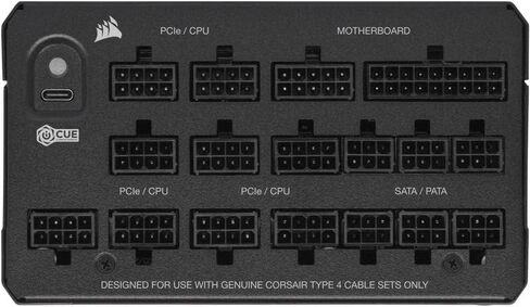 مصدر طاقة رقمي ATX معياري بالكامل HX1500i من Corsair (ثلاثة موصلات EPS12V، مروحة تحمل ديناميكية سائلة 140 مم، وضع صفر دورة في الدقيقة، كفاءة 80 بلس البلاتينية) أسود in Kuwait