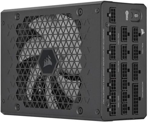 مصدر طاقة رقمي ATX معياري بالكامل HX1500i من Corsair (ثلاثة موصلات EPS12V، مروحة تحمل ديناميكية سائلة 140 مم، وضع صفر دورة في الدقيقة، كفاءة 80 بلس البلاتينية) أسود in Kuwait