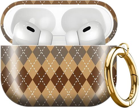 حافظة لسماعات AirPod PRO 3 2025 مقاومة للصدمات والغبار مع سلسلة مفاتيح بحلقة ذهبية (شبكة الجمل) in Kuwait