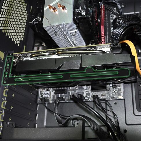 YAODHAOD GPU Support Bracket, Graphics Card GPU Brace Support Video Card Sag Holder, Single or Dual Slot Cards(Black) in Saudi Arabia
