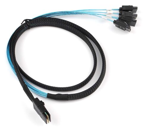 2 قطعة كابل عكسي صغير SAS 36Pin SFF-8087 ذكر إلى 4 كابل أنثى SATA 7Pin، كابل SAS صغير (الهدف) إلى 4 كابل SATA (المضيف) in Saudi Arabia