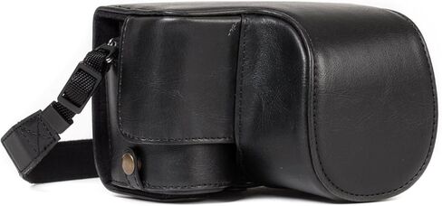 MegaGear MG1236 Sony Alpha A6500 (16-50 mm) Ever Ready Genuine Leather Camera Case & Strap with Battery Access, Black in Saudi Arabia