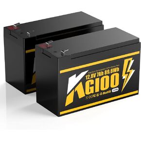 12V 7Ah Lithium LiFePO4 Deep Cycle Battery(2 Packs),4000+ Cycles12V Lithium Battery,Built-in 20A BMS，Perfect for Lighting, Power Wheels, Fish Finder, Ride on Toys in Saudi Arabia