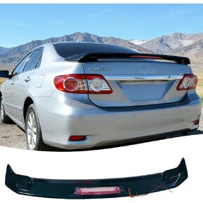 STSEV01 جناح سبويلر خلفي مناسب لسيارة Toyota Corolla Sedan 2020 2021 2022 2023 2024 2025 L/LE/SE/XLE/XSE، ملحقات خارجية للشفاه باللون الأسود اللامع على شكل R in Kuwait