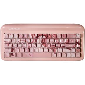 لوحة مفاتيح ميكانيكية CoolKiller VIVID67 بنسبة 65% قابلة للتبديل السريع، هيكل من الألومنيوم، حامل حشية، مفاتيح مشحمة مسبقًا، إضاءة خلفية RGB، لاسلكية للكمبيوتر الشخصي/Mac (حلوى قطنية خاصة) in Kuwait