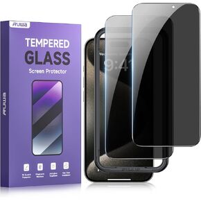 ruwa Privacy Screen Protector for iPhone 15 Pro [6.1 Inch] [2-Pack] in Kuwait