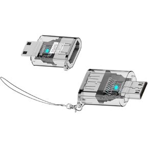 تحويل من النوع C، محول USB C 3x2x0.9 سم، موصل ABS شفاف مدمج للهواتف الذكية والكمبيوتر اللوحي والكمبيوتر المحمول والشحن ونقل البيانات والاستخدام المحمول in Kuwait